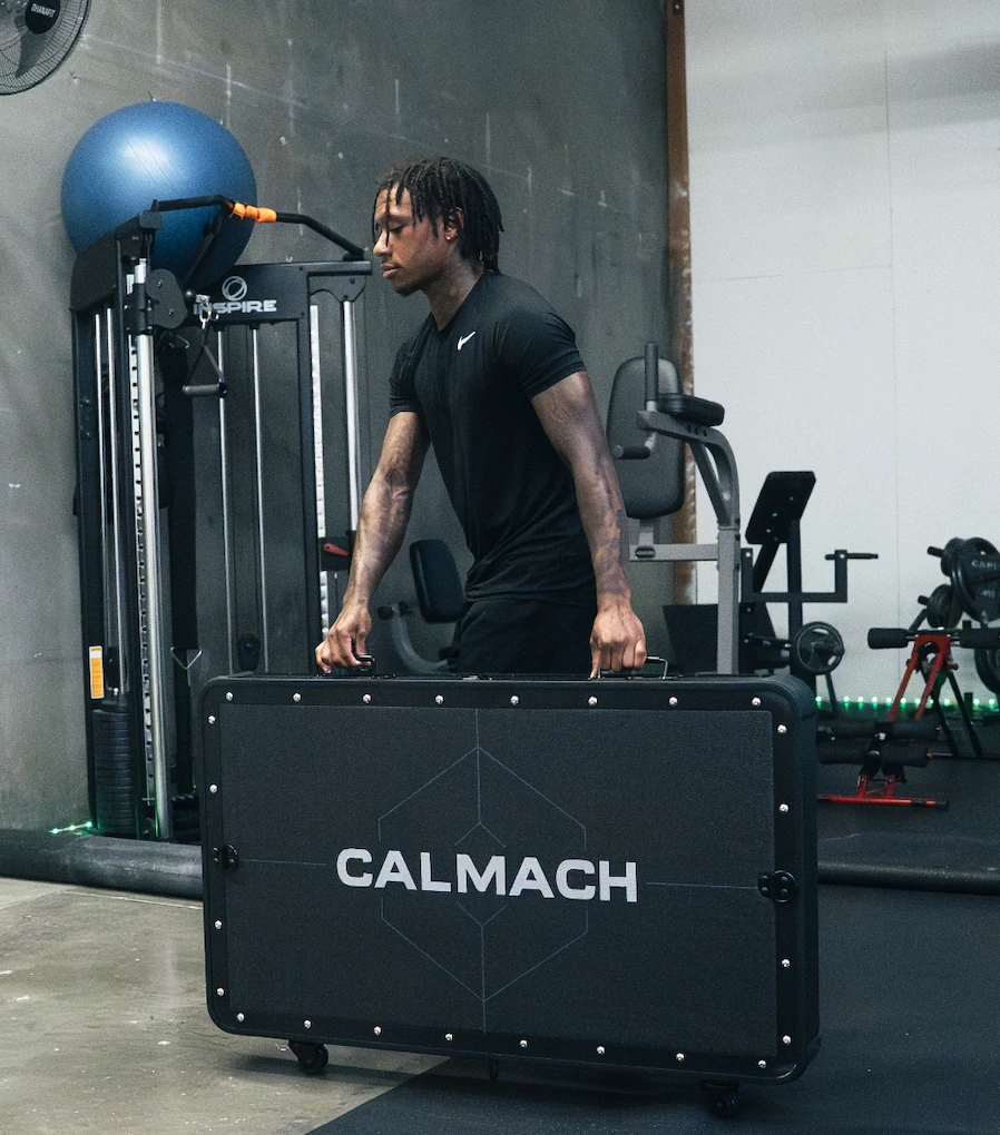 Athlete carrying Calmach platform