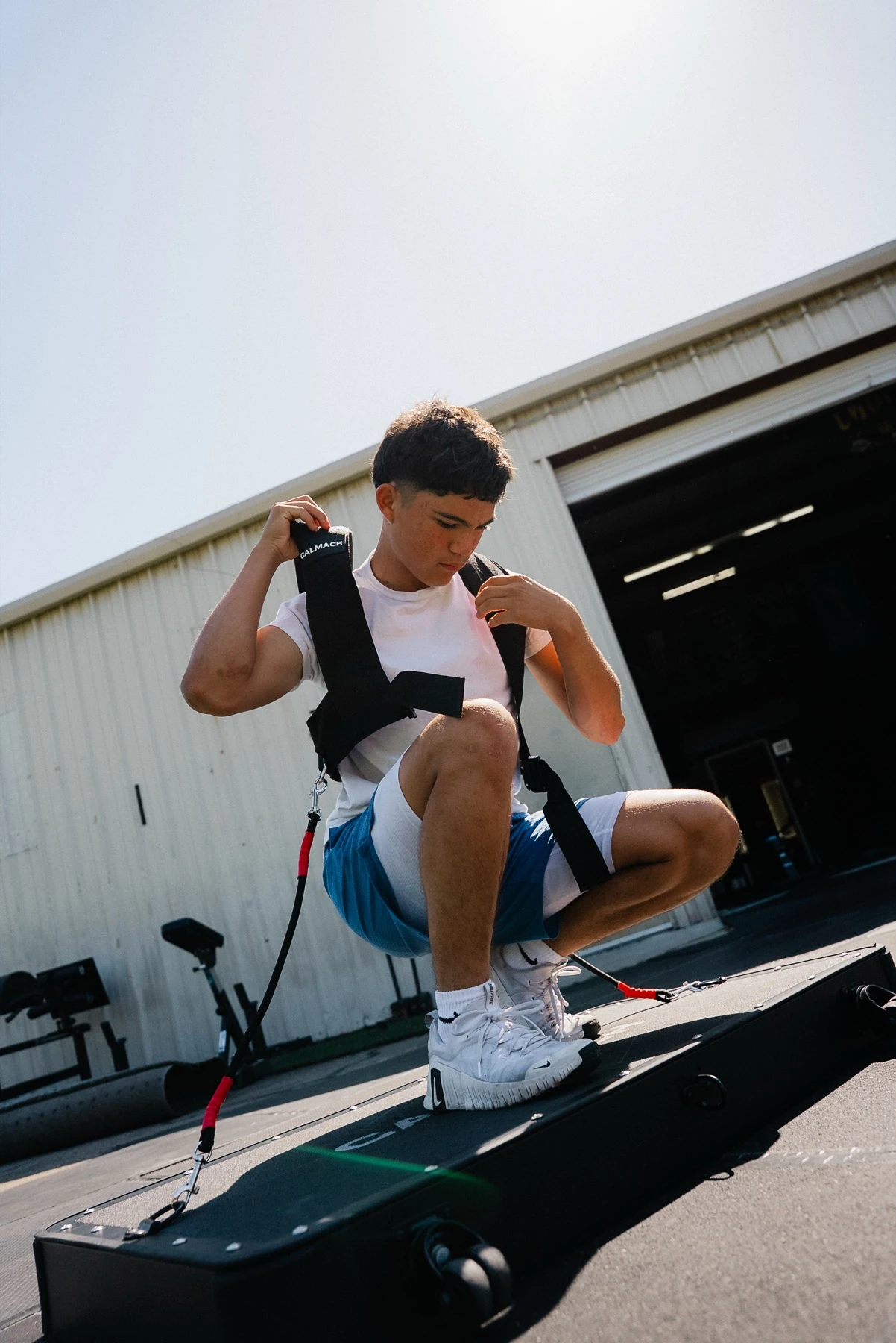 Athlete wearing Calmach vest